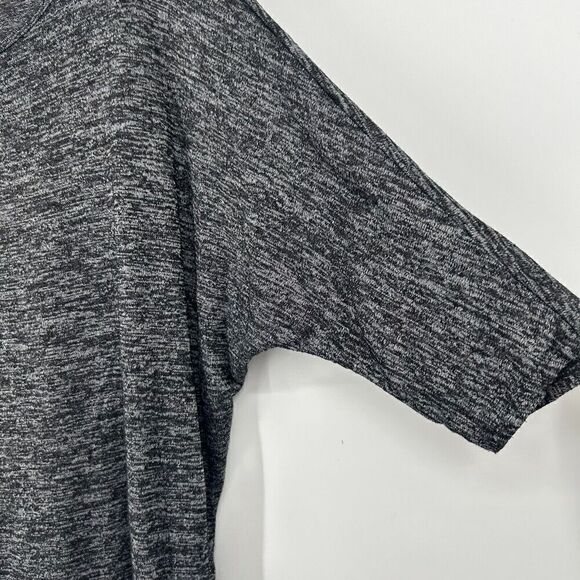 Ultra Freeze Marled Black Sweater Knit Top Dolman Sleeves Slouchy Oversized 2X - Picture 4 of 9